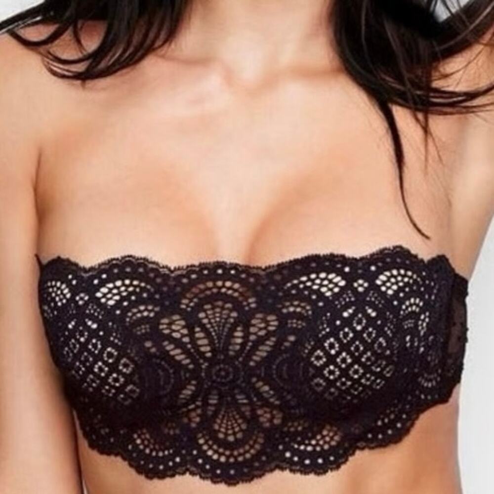 Victoria’s Secret Dream Angels Bandeau Bralette Strapless Multiway Black 36D